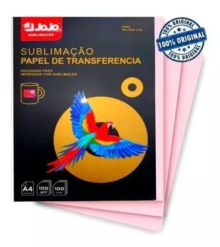 Imagem de Papel Sublimacao Transfer Jojo A4 Verso Rosa 300 Folhas