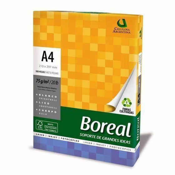 Papel Sulfite A4 75g/m² impressão Boreal Branco 500fls Menor preço em Papel Sulfite A4 75g/m² impressão Boreal Branco 500fls