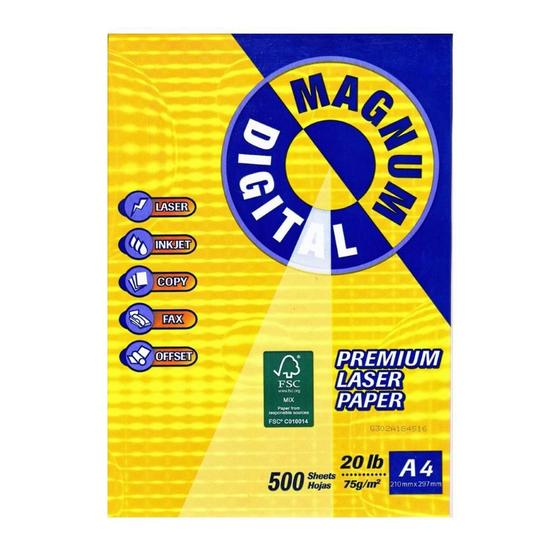 Papel Sulfite A4 Branco 500 Folhas Magnum Brasil Menor preço em Papel Sulfite A4 Branco 500 Folhas Magnum Brasil