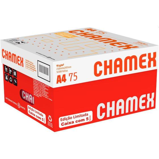 Papel Sulfite A4 Chamex 75G 05 Pacote Com 500 Folhas - International Paper Menor preço em Papel Sulfite A4 Chamex 75G 05 Pacote Com 500 Folhas - International Paper