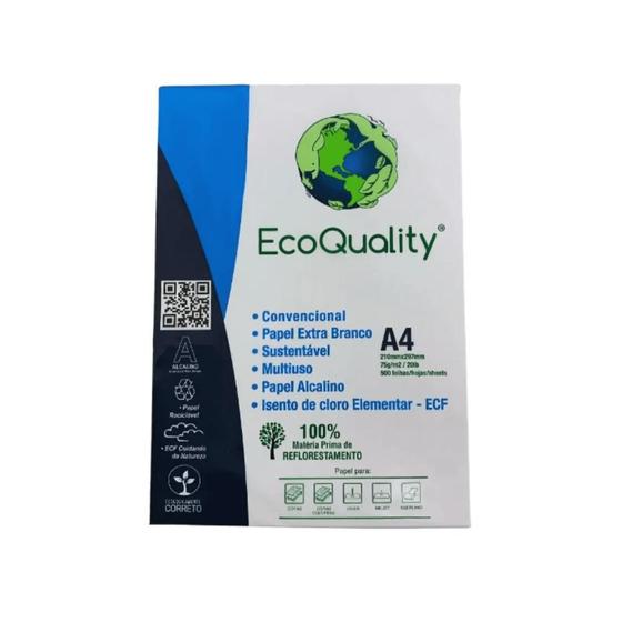 Imagem de Papel Sulfite A4 EcoQuality 500 Folhas 75g