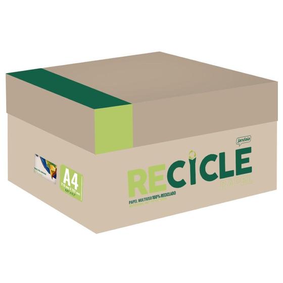Imagem de Papel Sulfite A4 Reciclado Jandaia Recicle 2500 Folhas