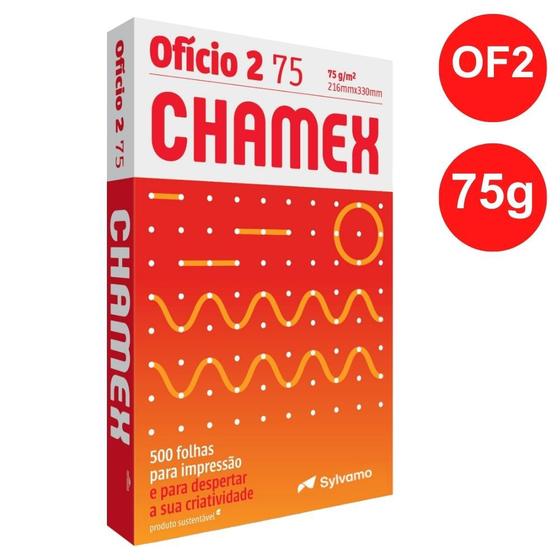 Papel Sulfite Branco 75g Oficio 2 216x330mm Chamex PT/ 500 Folhas Menor preço em Papel Sulfite Branco 75g Oficio 2 216x330mm Chamex PT/ 500 Folhas