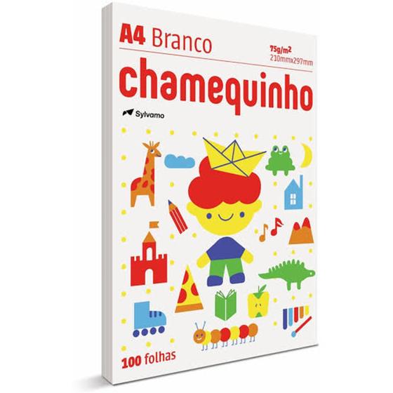 Papel Sulfite Chamequinho Colorida 100 Folhas A4 75g Chamex Papel Sulfite Magazine Luiza 7333