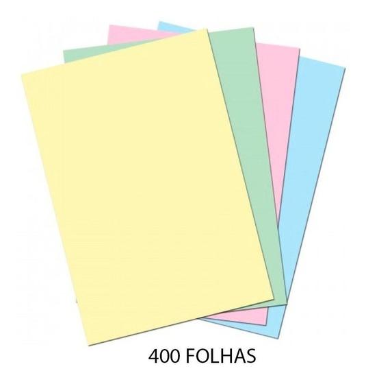 Imagem de Papel Sulfite Chamequinho Colorido 4 Cores 400 Folhas A4