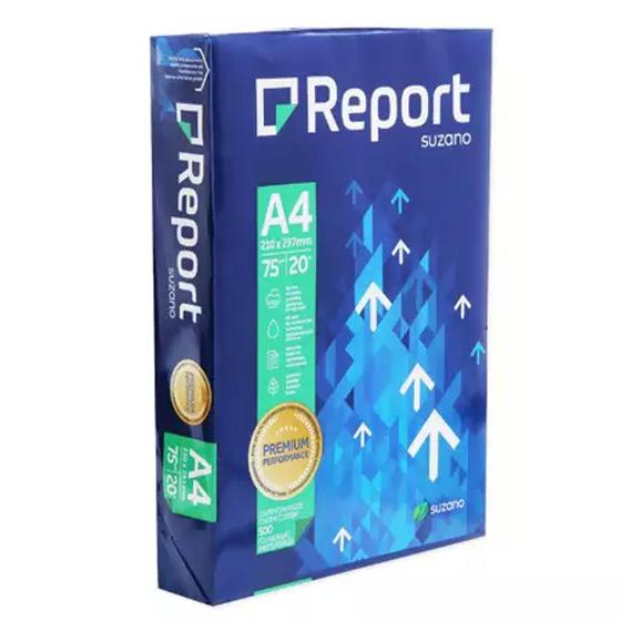 Imagem de Papel Sulfite Report A4 210 X 297 Mm 75G Branco Pacote Com 500 Folhas