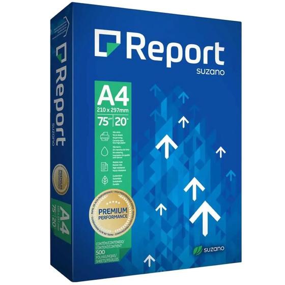 Imagem de Papel Sulfite Report A4 500 Folhas de 75g Cor Branco