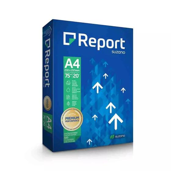 Imagem de Papel Sulfite Report Multi A4 Branco 75g com 500 Folhas