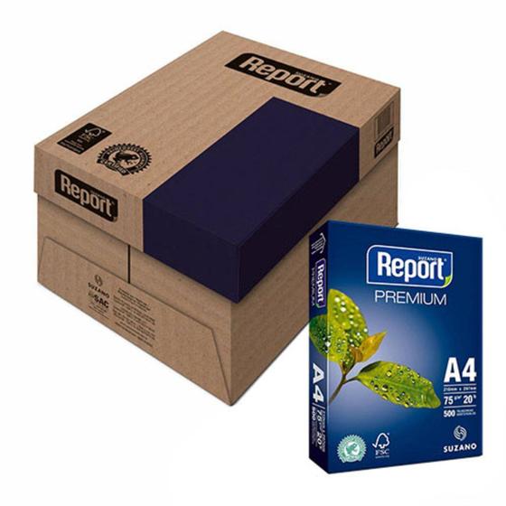 Papel Sulfite Suzano Report caixa com 10 resmas Menor preço em Papel Sulfite Suzano Report caixa com 10 resmas