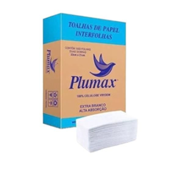 Imagem de Papel Toalha Duas Dobras Branco Enxuta Plumax