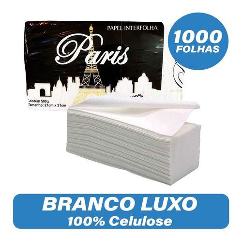 Imagem de Papel Toalha Interfolha Branco Para Secar As Mãos 1000 Folha