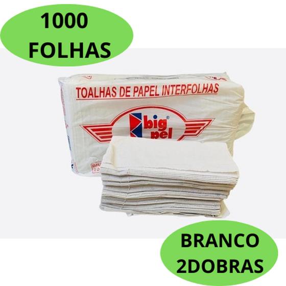 Imagem de Papel Toalha Interfolha Extra Branco C/ 1000 Folhas Bigpel