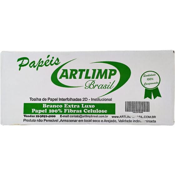 Imagem de Papel Toalha Interfolha Extra Luxo 4.800 Folhas Branco Artlimp