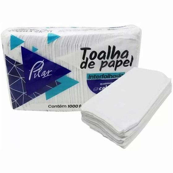 Imagem de Papel Toalha Interfolhada Plus com 1000 Unidades Pilar