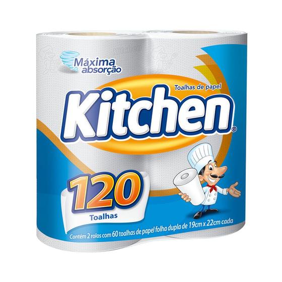 Papel Toalha Kitchen 120 Folhas Menor preço em Papel Toalha Kitchen 120 Folhas