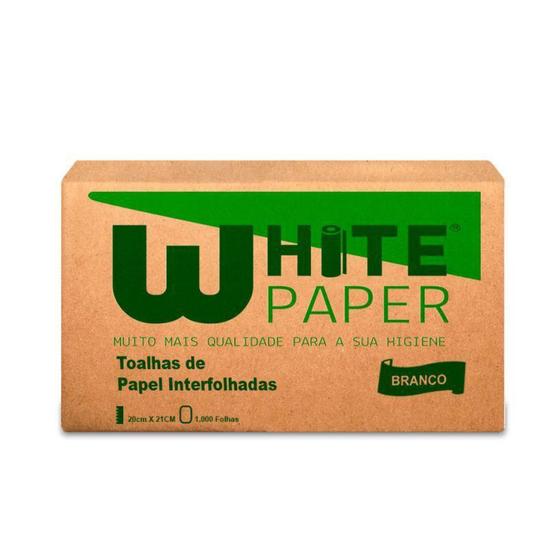 Menor preço em Papel Toalha White Paper 20x21cm Pacote Com 1000 Folhas