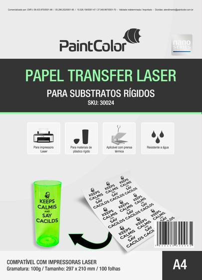 Imagem de Papel Transfer Laser Para Substratos Rígidos 100g A4 - 100 Folhas