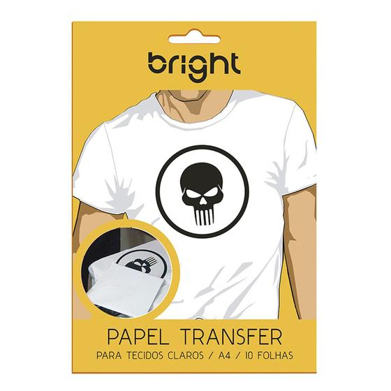 Papel Transfer Para Tecidos Claros Bright Pacote C10 Folhas Ponto Da Sublimação Papel 4808