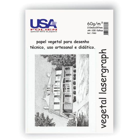 Papel Vegetal A4 60G. 210X297MM. (7898426279802) Menor preço em Papel Vegetal A4 60G. 210X297MM. (7898426279802)