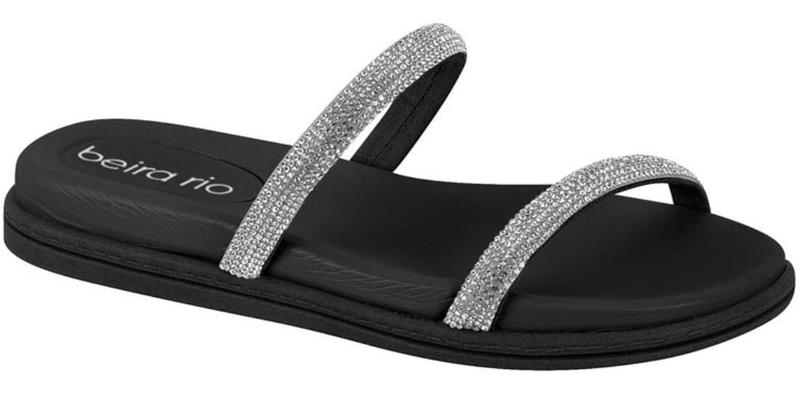 Imagem de Papete Chinelo Beira Rio Slip On Flat Strass 8488.105