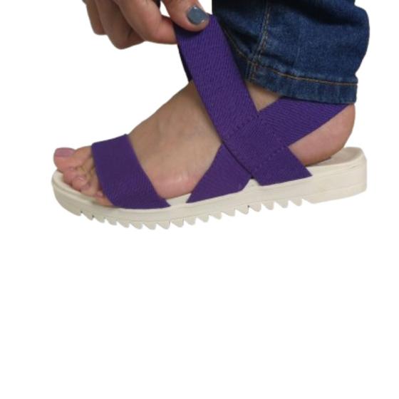 Imagem de Papete Feminina Sandalia  Confortavel Gisele Leve Moderna  Rota79 cor Violeta