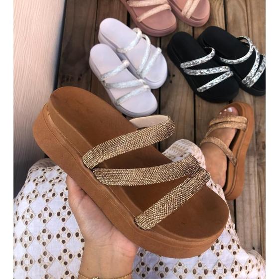 Anabela Sandalia Branca Alta Santa Lolla Salto Alto Sandalia Salto