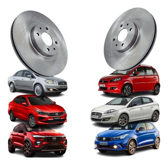 Imagem de Par 2 Disco De Freio Diant Ventila Fiat Doblo Idea Marea Hf4