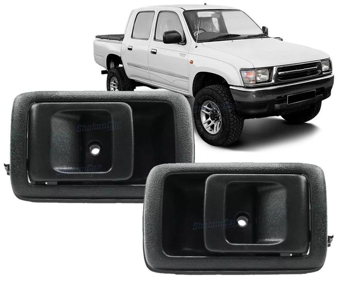 Imagem de Par 2 Maçaneta Interna Porta Hilux 1992 a 2004 Sw4 Sr5 Srv  