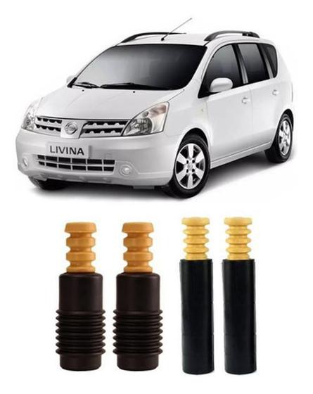 Imagem de Par 4 Kit Batente Coifa Dianteiro Traseiro Nissan Livina