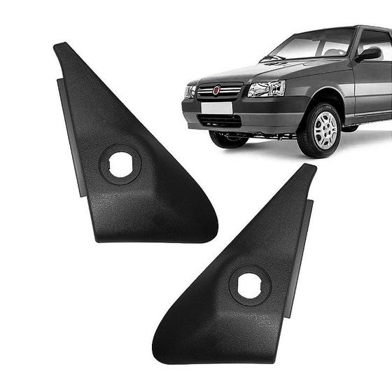 Imagem de Par Acabamento Interno Retrovisor Fiat Uno 4 portas 2004 C/C
