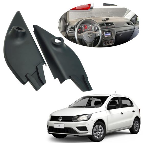 Imagem de Par Acabamento Interno Retrovisor Manual Volkswagen Gol G5 2009 2010 2011 2012 2013 4 Portas Original