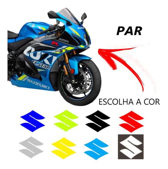 Imagem de Par Adesivo Emblema Suzuki Bandit Srad Hayabusa Bking Gsxs