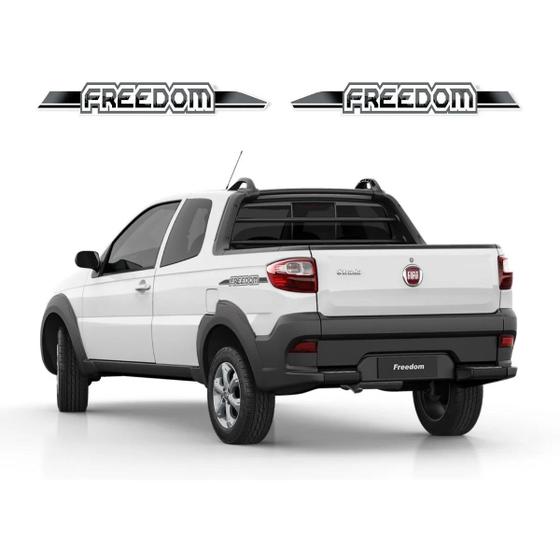 Imagem de Par Adesivo Lateral Freedom Fiat Strada Emblema