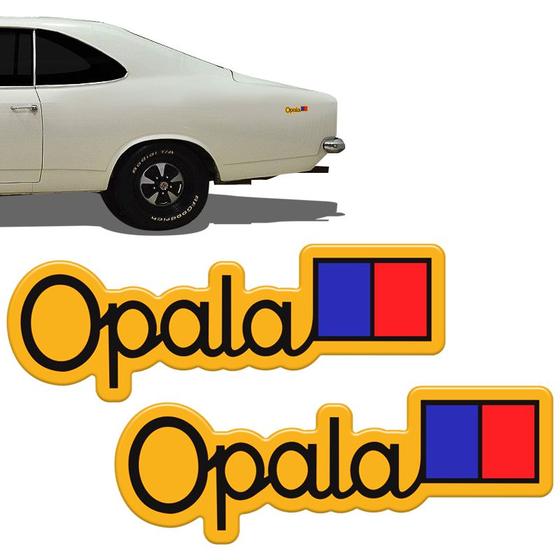 Imagem de Par Adesivos Opala Com Bandeira 1975/1979 Chevrolet Resinado