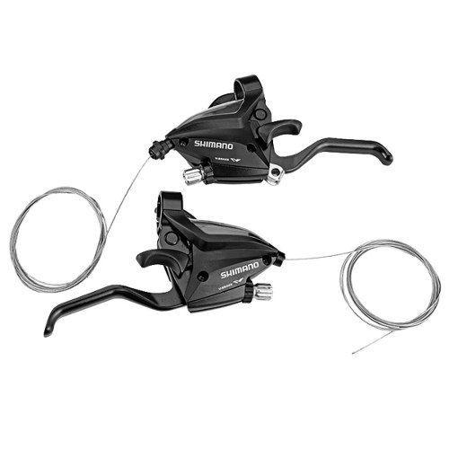 Imagem de Par alavanca câmbio/freio shimano altus st-ef500 ez fire v-brake ou disco mecânico - 3x7v