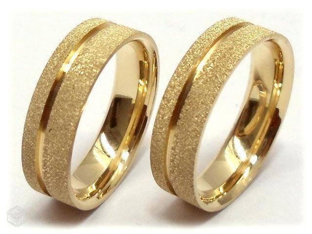 Imagem de Par Alianças Casamento Ouro 18 Kilates 7 Gramas 6 mm Maciça fosca