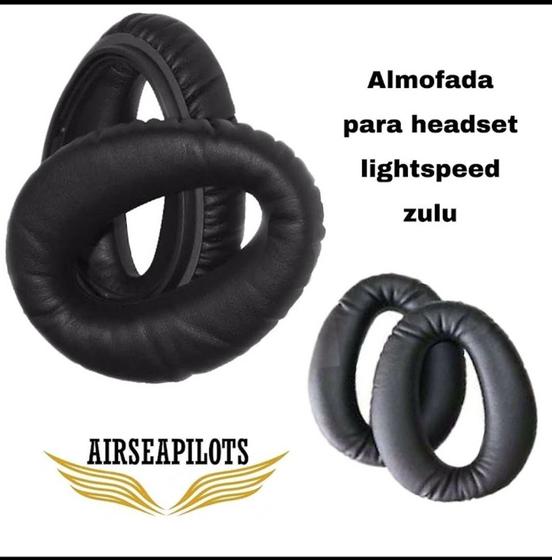 Imagem de Par Almofadas Compativel Para Lightspeed Zulu Sierra Zulu 2 Com Esp Microfone