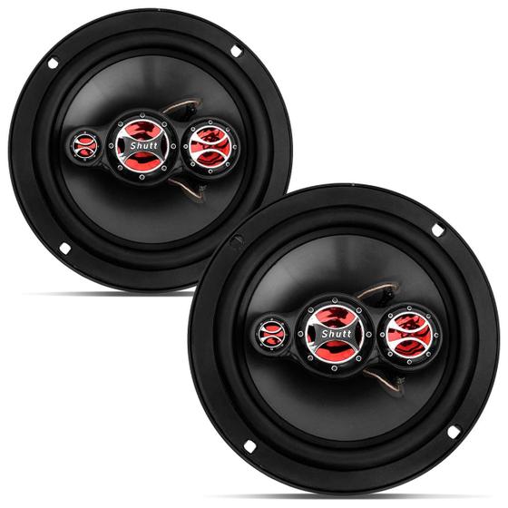 Par Alto Falante Shutt 6" 160W RMS 4 Ohms Quadriaxial Bobina Simples Potência 320W Máxima Menor preço em Par Alto Falante Shutt 6" 160W RMS 4 Ohms Quadriaxial Bobina Simples Potência 320W Máxima