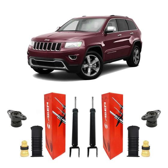 Imagem de Par Amortecedor Allen Traseiro Kit Batente Coxim Coifa Jeep Grand Cherokee 2011 2012 2013 2014 2015 2016 2017 2018