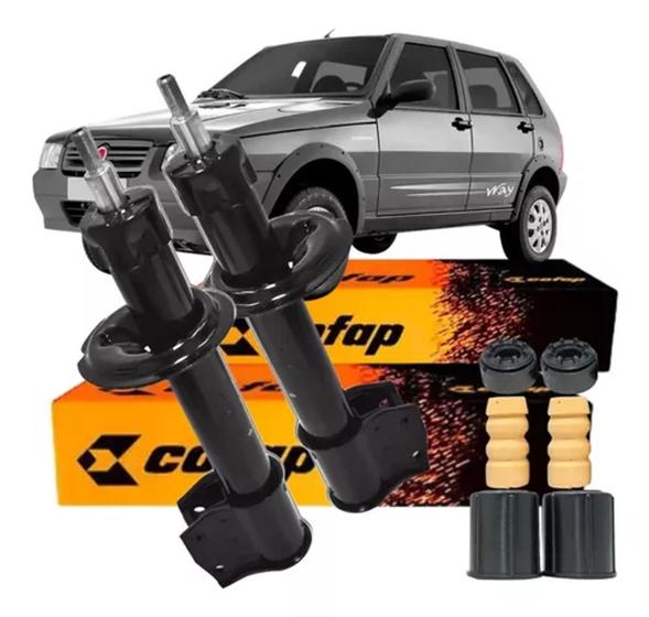 Par Amortecedor Dianteiro Cofap + Kit Batente Coxim Uno Way 2010 2011 (SKU 3963+2196+2914) Menor preço em Par Amortecedor Dianteiro Cofap + Kit Batente Coxim Uno Way 2010 2011 (SKU 3963+2196+2914)