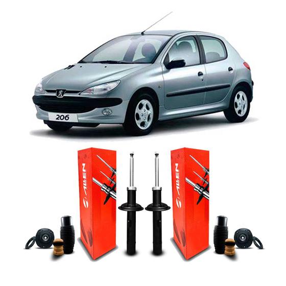 Imagem de Par Amortecedor Dianteiro Coxim Suspensão Dianteira Peugeot 206 1.4 1.6 2001 2002 2003 2004 2005 2006 2007 2008 2009 2010