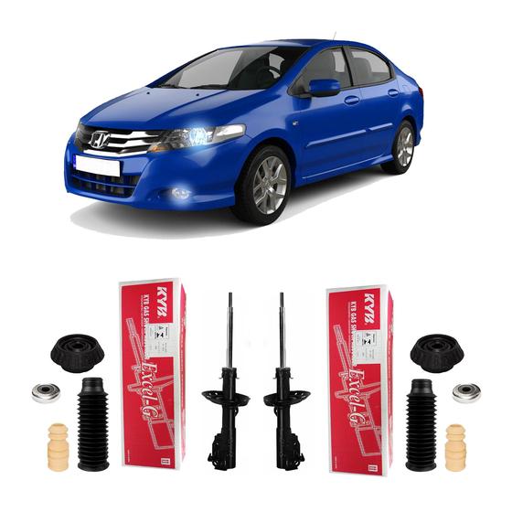 Imagem de Par Amortecedor Kit Coxim Dianteiro Honda City 2009 A 2014