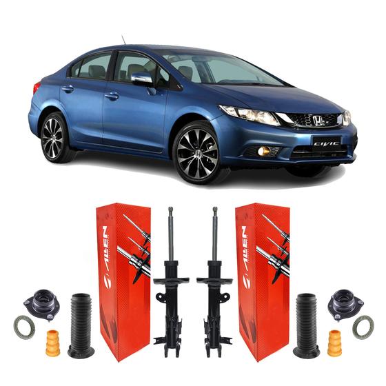 Par Amortecedor + Kit Suspensão Dianteira Civic 2012 A 2016 Menor preço em Par Amortecedor + Kit Suspensão Dianteira Civic 2012 A 2016