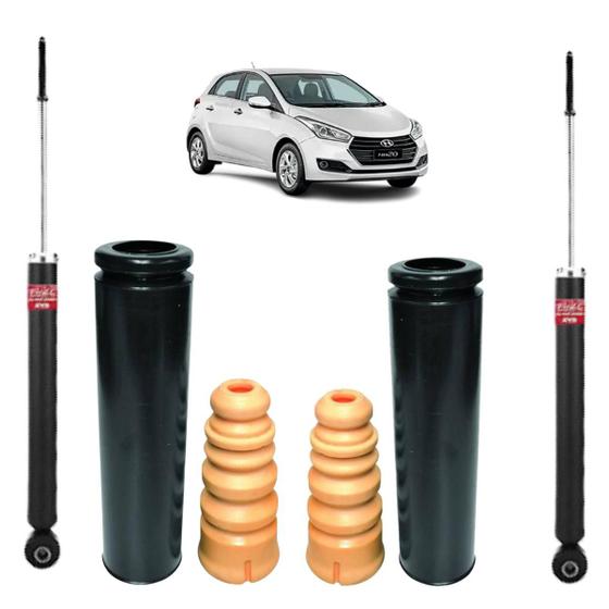 Par Amortecedor Traseiro Kayaba + Kit Batente Hyundai HB20 2012 A 2023 Menor preço em Par Amortecedor Traseiro Kayaba + Kit Batente Hyundai HB20 2012 A 2023