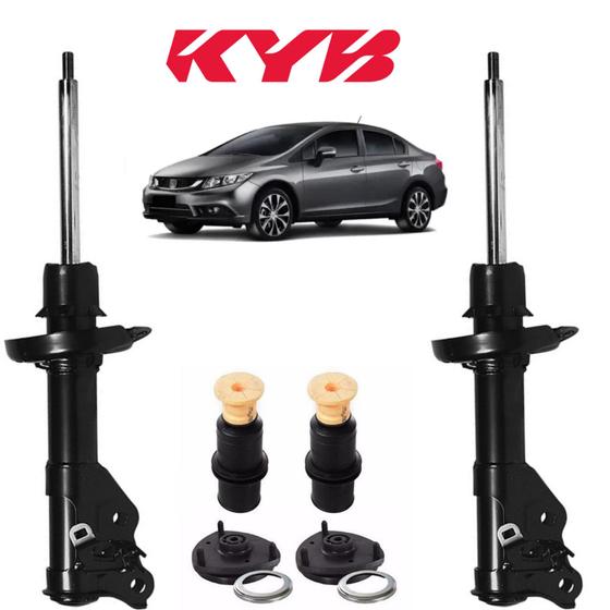 Par Amortecedores Kayaba Dianteiro + Batentes Honda Civic Menor preço em Par Amortecedores Kayaba Dianteiro + Batentes Honda Civic