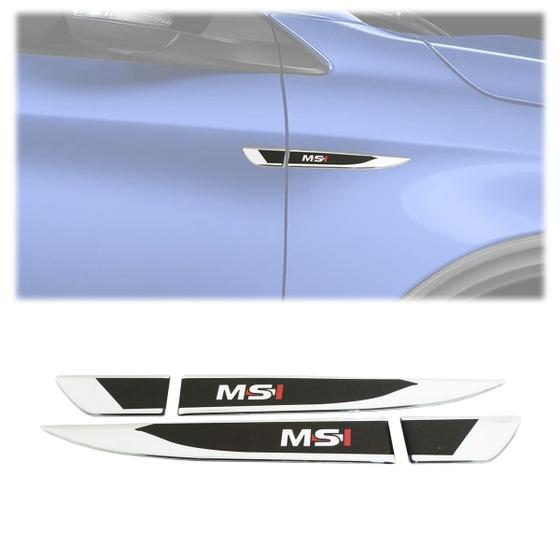 Imagem de Par Aplique Adesivo Lateral Resinado MSI Polo Virtus Golf
