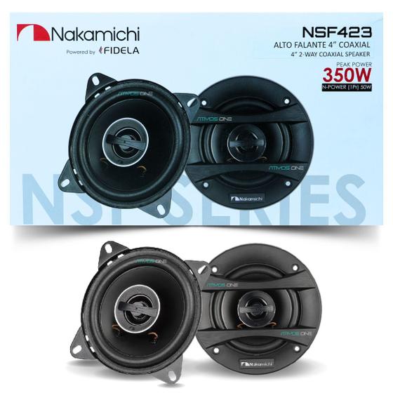 Imagem de Par Auto Falante de Carro Nakamichi Coaxial 4 Pol 350 Watts 4 Ohms