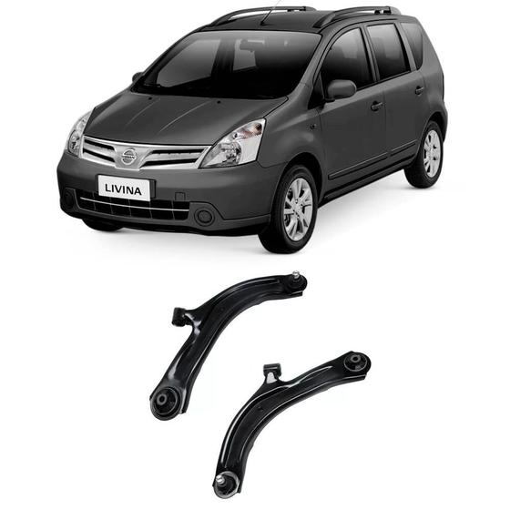 Imagem de Par Bandeja Nissan Livina Dianteira 2007 Até 2014 Impacto