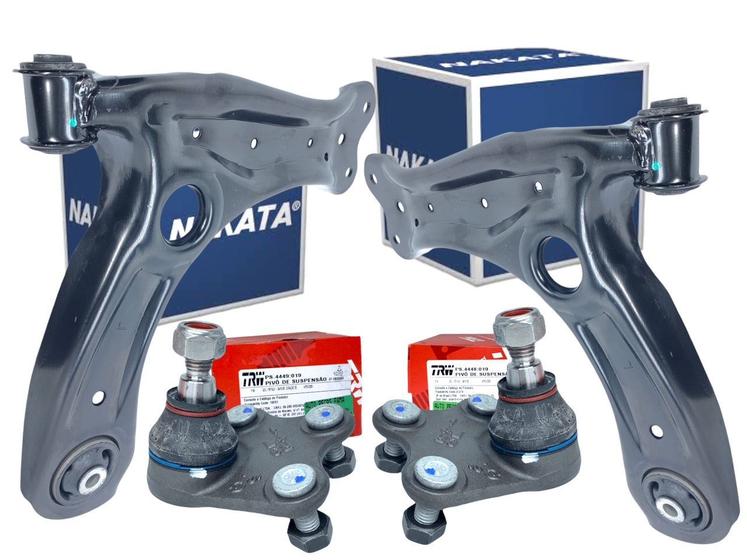 Par Bandejas Suspensão Dianteira Gol G5 G6 G7 Fox Polo Após 2013 Com Buchas Nakata + Par Pivos TRW Menor preço em Par Bandejas Suspensão Dianteira Gol G5 G6 G7 Fox Polo Após 2013 Com Buchas Nakata + Par Pivos TRW