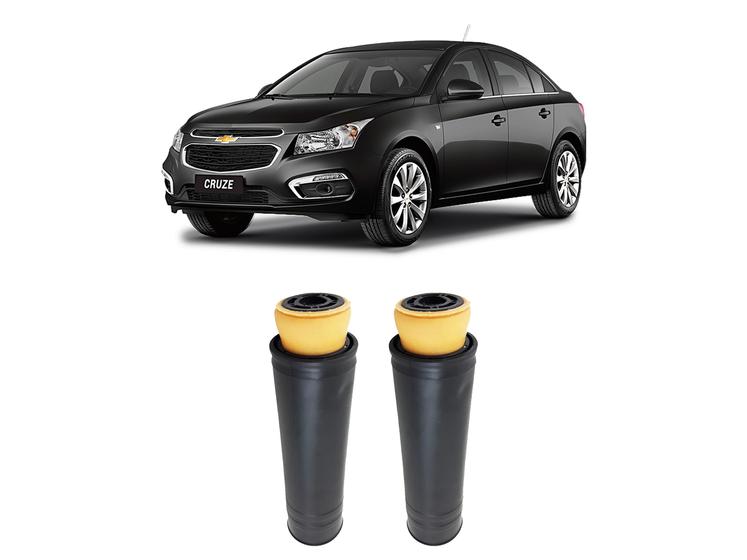 Imagem de Par Batente Coifa Traseiro Chevrolet Cruze Sedan 2011 A 2016